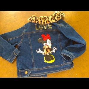 Disney Junior Mini Mouse Denim Jacket NWOT